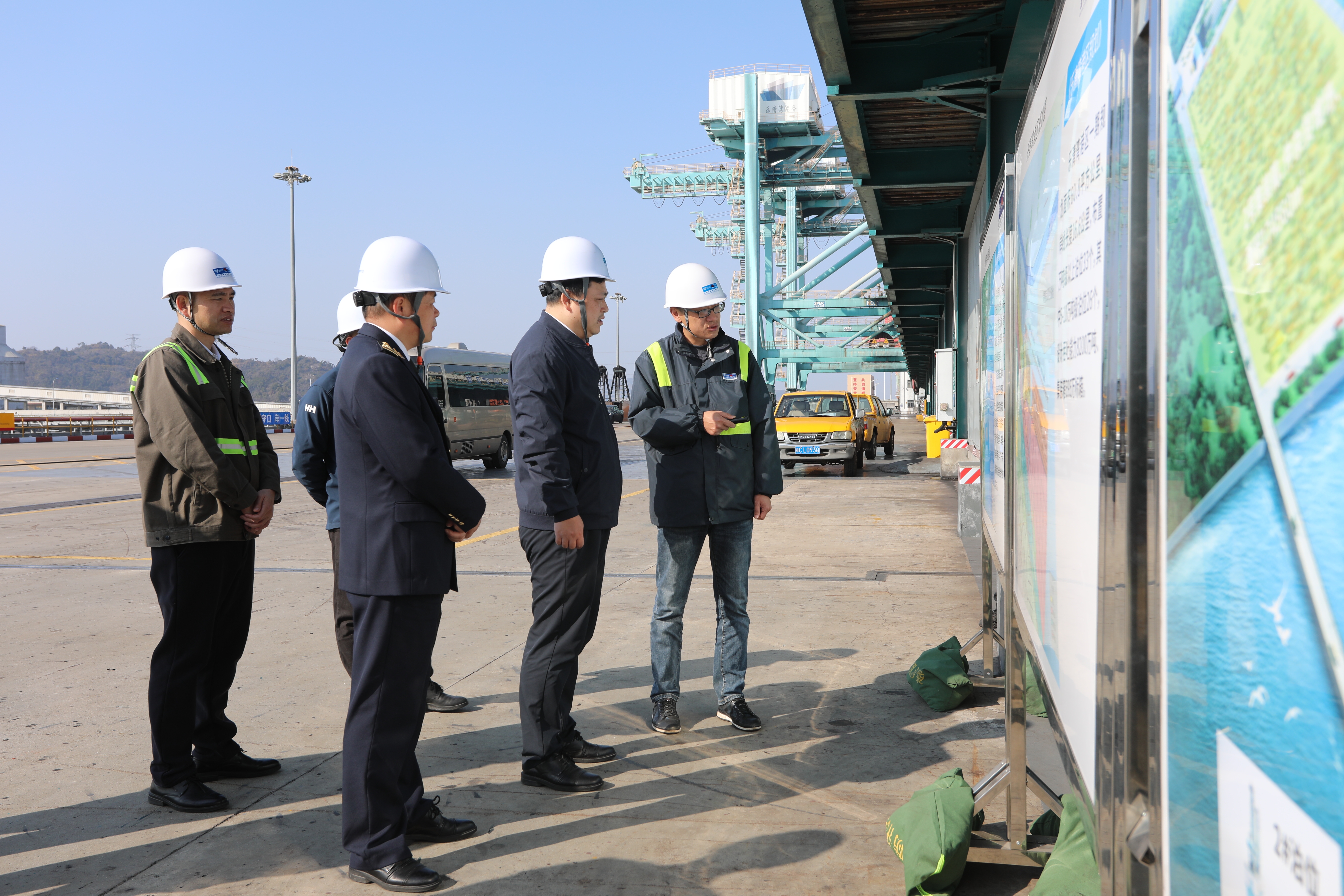 浙江海事局陈谷副局长一行莅临乐清湾公司调研指导